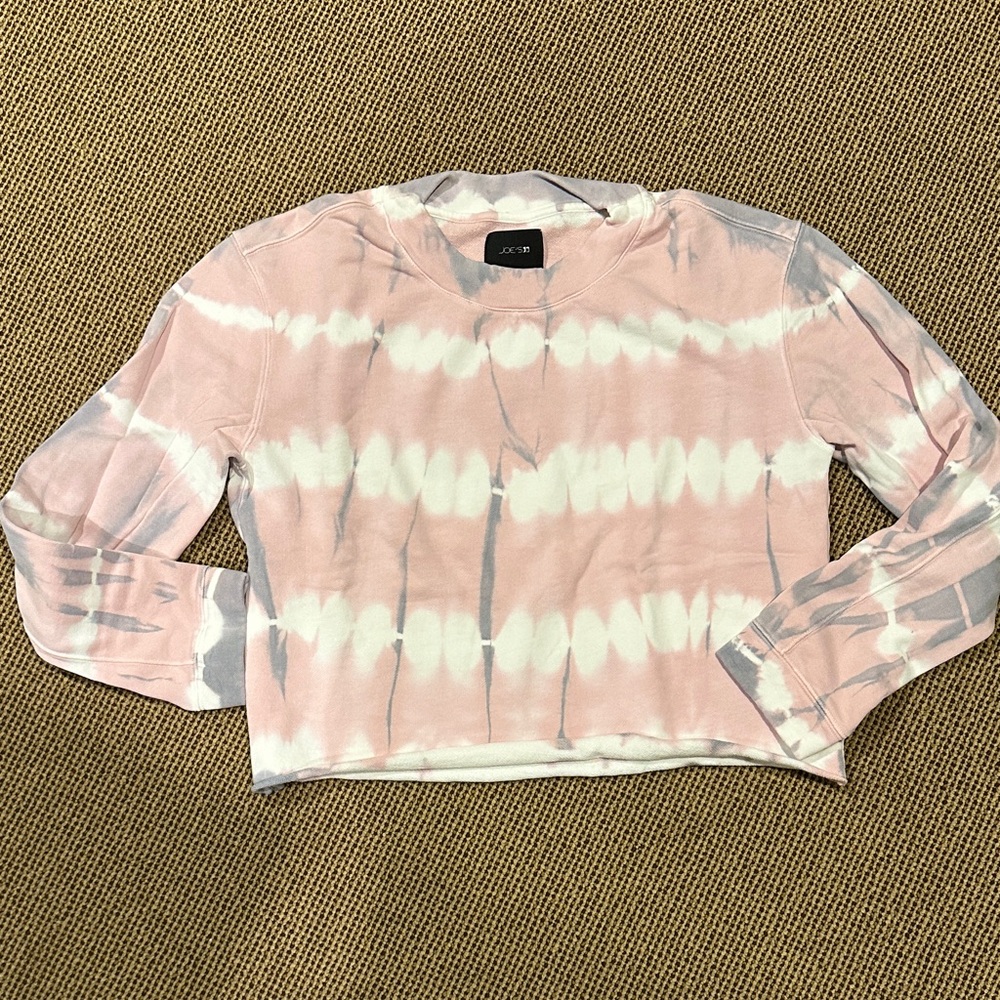 Joe’s Pink and White Tie-Dye Sweatshirt